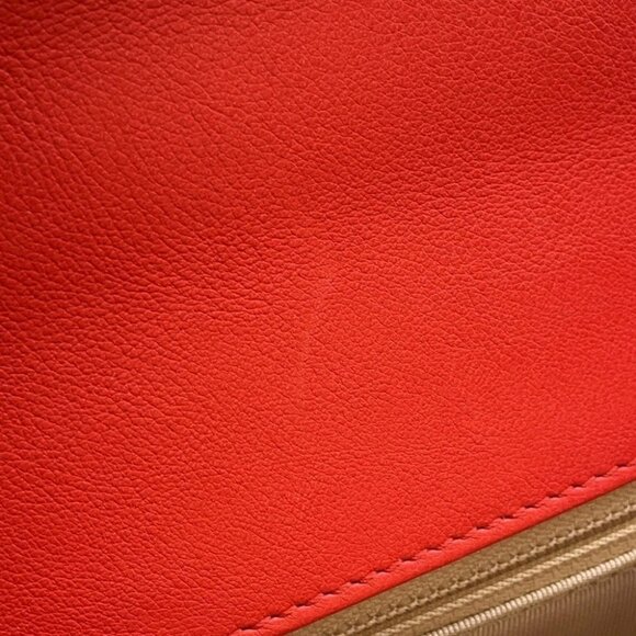 CHANEL Clic Label 2-way Bag Leather Red A93701 - Picture 9 of 13